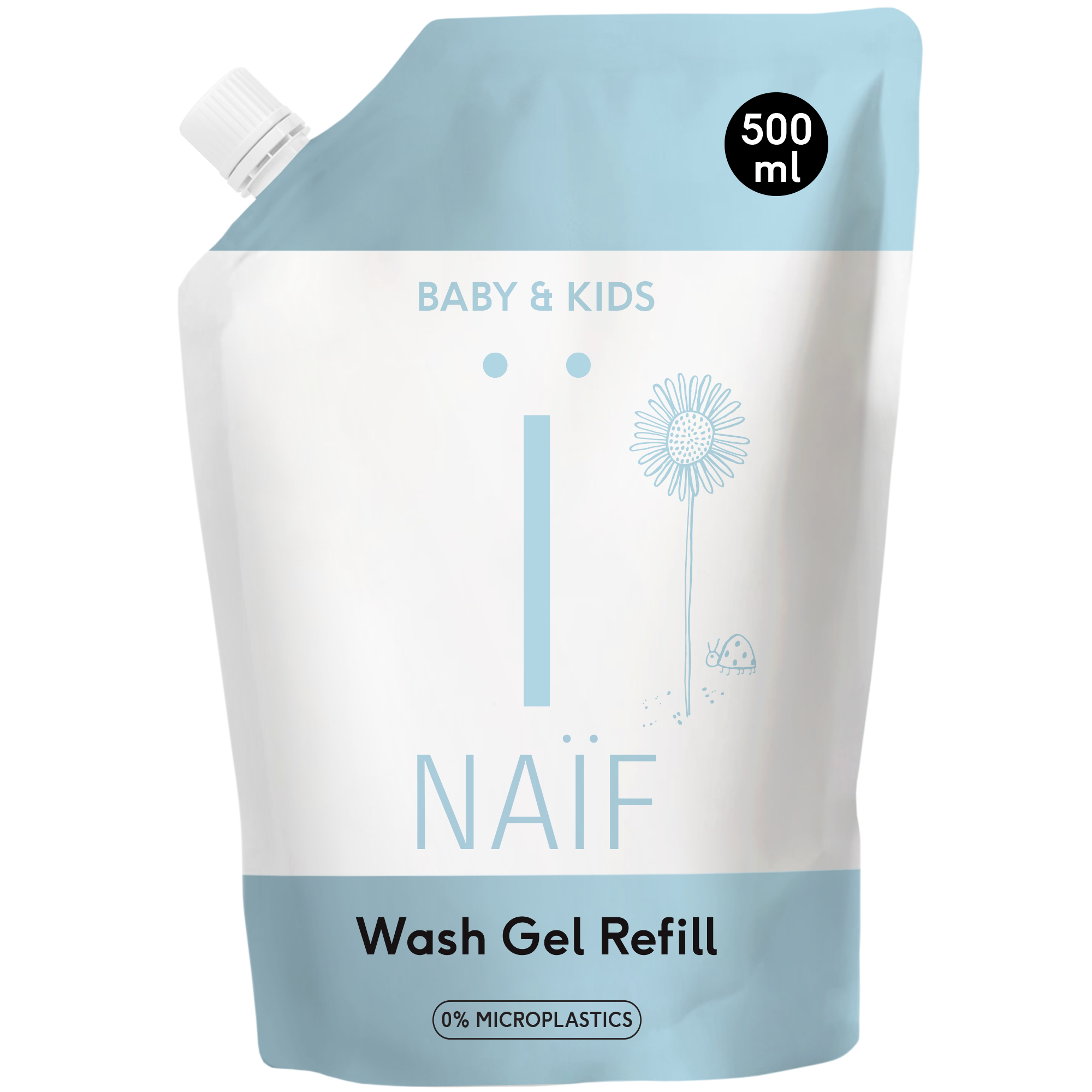 NAÏF Care B.V. Naïf Care - Cleansing Wasgel - Navulverpakking Baby &amp; Kids - 500ml