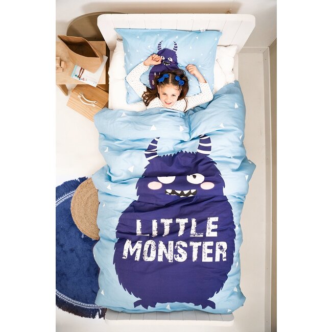 Little Monster - Kinder Dekbedovertrek - 140x200/220 cm + 60x70 cm