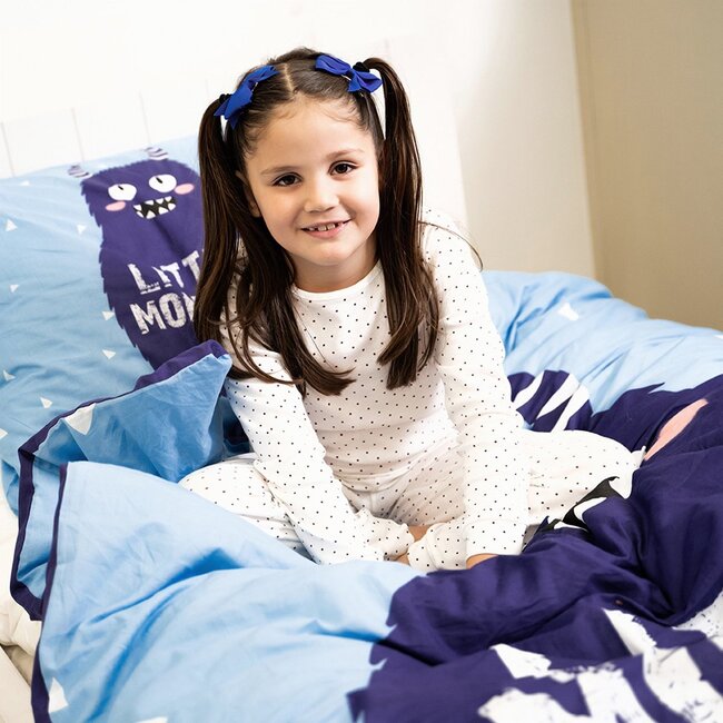 Little Monster - Kinder Dekbedovertrek - 140x200/220 cm + 60x70 cm