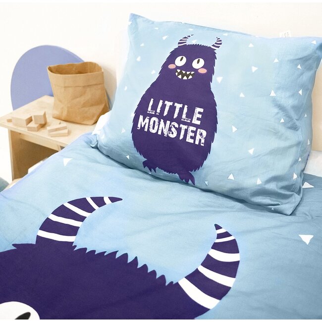 Little Monster - Kinder Dekbedovertrek - 140x200/220 cm + 60x70 cm