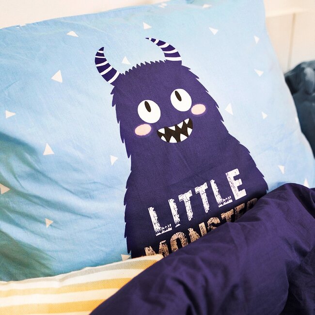 Little Monster - Kinder Dekbedovertrek - 140x200/220 cm + 60x70 cm