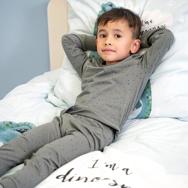 Little Monster - Kinder Dekbedovertrek - "I'm a Dino-Snore" - 140x200/220 cm + 60x70 cm