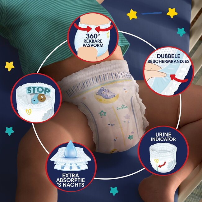Pampers - Night Pants - Maat 4 - Mega Pack - 120 stuks - 9/15 KG