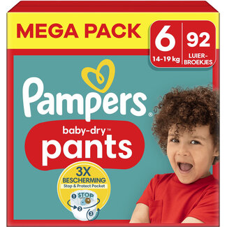 Pampers Pampers - Baby Dry Pants - Maat 6 - Mega Pack - 92 stuks - 14/19 KG