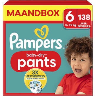 Pampers Pampers - Baby Dry Pants - Maat 6 - Maandbox - 138 stuks - 14/19 KG