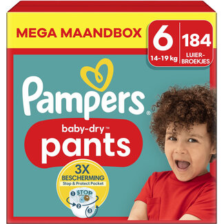 Pampers Pampers - Baby Dry Pants - Maat 6 - Mega Maandbox - 184 stuks - 14/19 KG