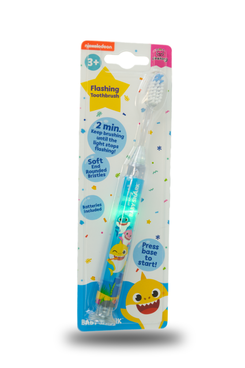 Baby Shark Nickelodeon -  LED Kindertandenborstel - Blauw - 3+ Jaar