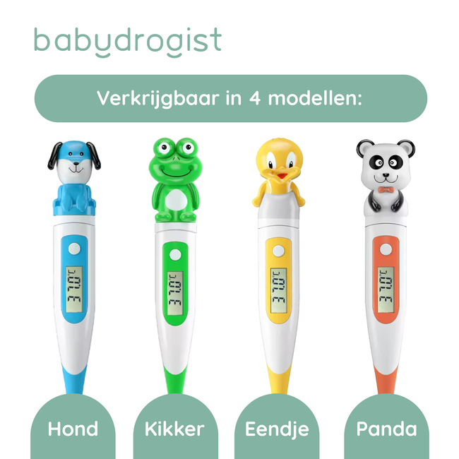 Babydrogist digitale Baby Thermometer met flexibele tip - Rectaal, oksel & oraal - Hond