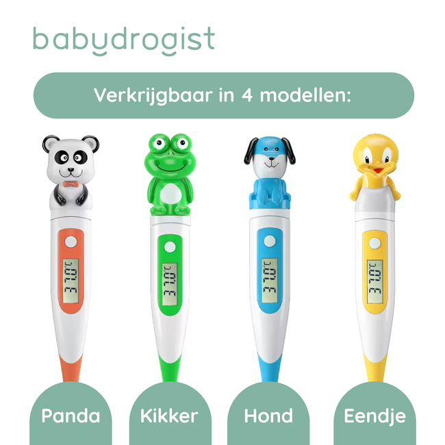 Babydrogist - Digitale Baby Thermometer - Panda - Flexibele Tip - Rectaal, Oksel & Oraal