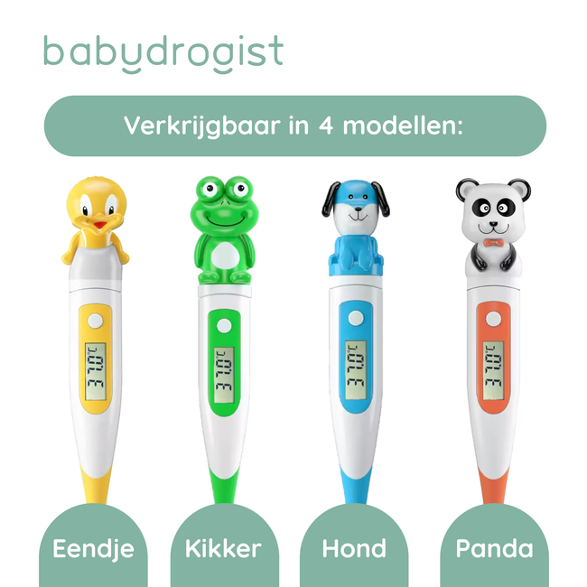 Babydrogist - Digitale Baby Thermometer - Eend - Flexibele Tip - Rectaal, Oksel & Oraal