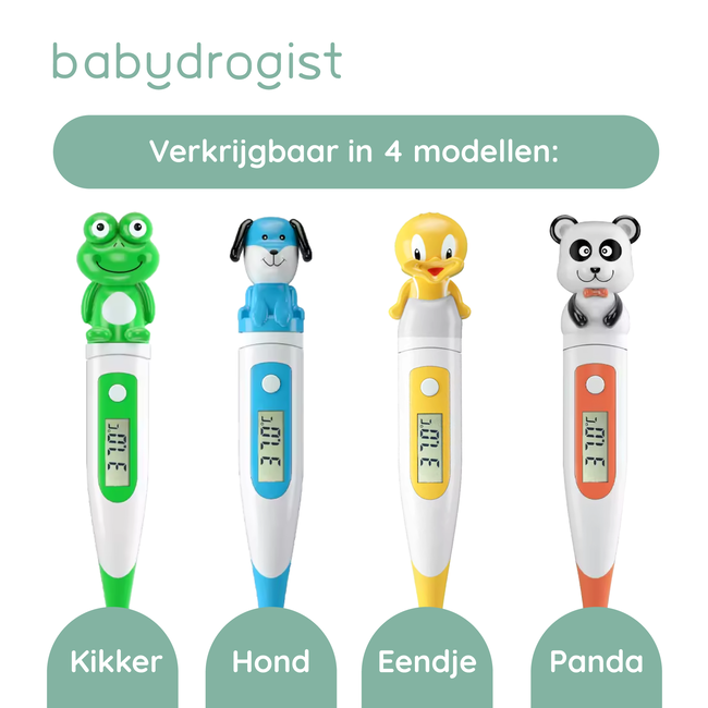 Babydrogist - Digitale Baby Thermometer - Kikker - Flexibele Tip - Rectaal, Oksel & Oraal