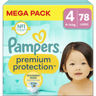Pampers Pampers - Premium Protection - Maat 4 - Megapack - 78 luiers - 9/14 KG
