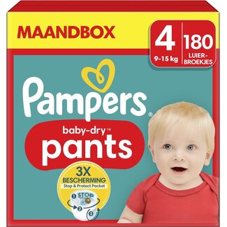 Pampers Pampers - Baby Dry Pants - Maat 4 - Maandbox - 180 stuks - 9/15 KG 1