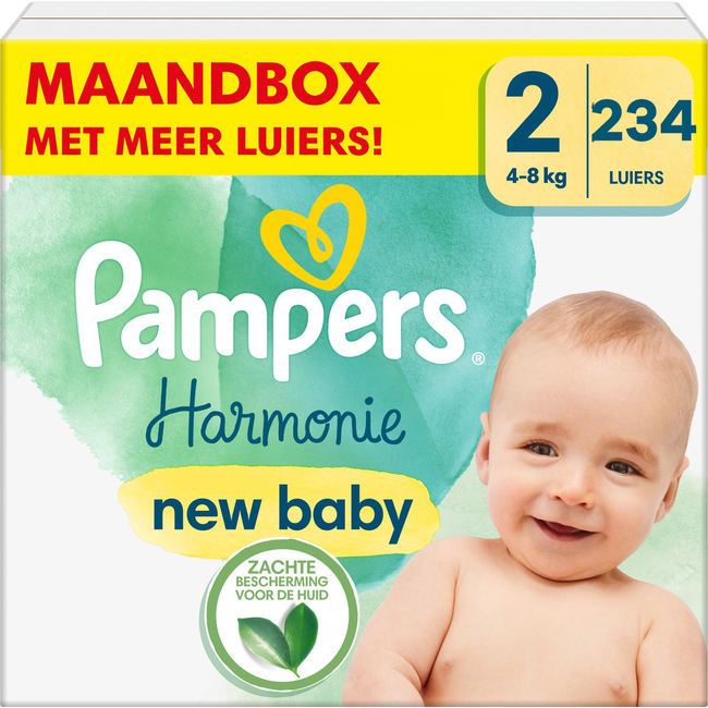 Pampers Pampers - Harmonie - Maat 2 - Maandbox - 234 stuks - 4/8 KG