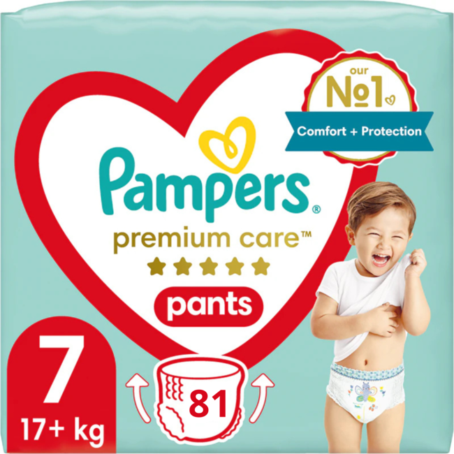 Pampers - Premium Care Pants - Maat 7 - Megapack - 81 stuks - 17+ KG