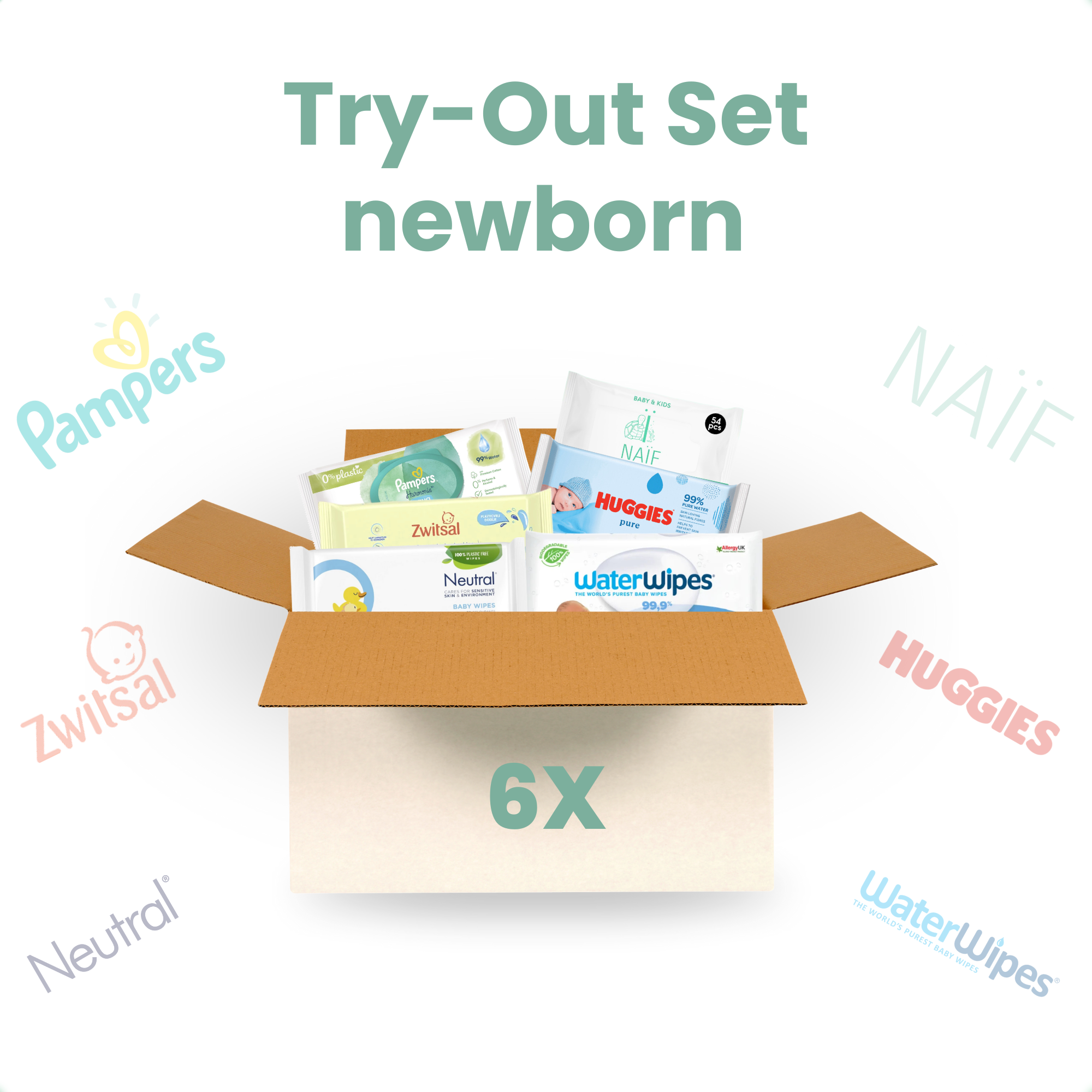 Babydrogist - Try-Out Verpakking Billendoekjes - Newborns - 6-pack