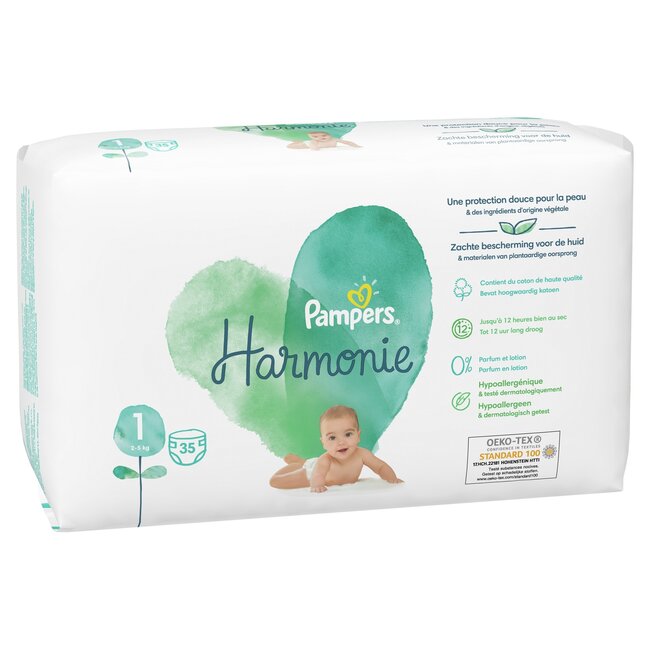 Pampers -  Harmonie - Maat 1 - Maandbox - 140 luiers - 2/5 KG ITALIAANS