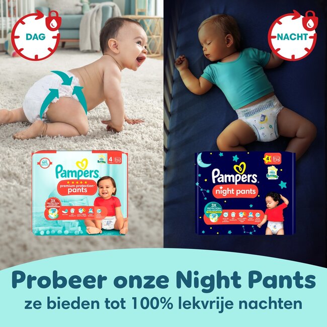 Pampers - Premium Protection Pants - Maat 4 - Mega Pack - 93 stuks - 9/15 KG