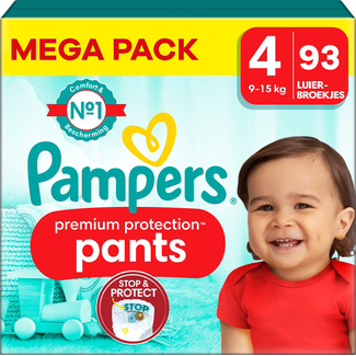 Pampers Pampers - Premium Protection Pants - Maat 4 - Mega Pack - 93 stuks - 9/15 KG