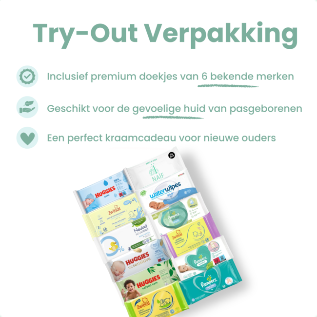 Babydrogist - Try-Out Verpakking Billendoekjes - Newborns - 12-pack