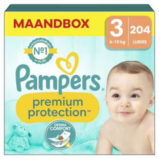 Pampers Pampers - Premium Protection - Maat 3 - Maandbox - 204 luiers - 6/10 KG