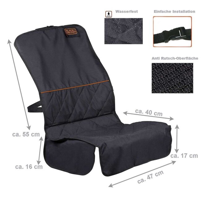 Black+Decker - Autostoel Beschermer – Waterdicht & Anti-slip