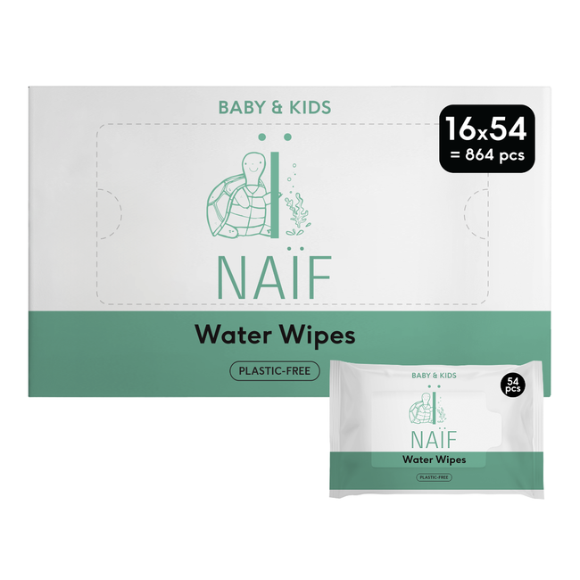 Naïf Naïf - Billendoekjes - 16 x 54 - 864 doekjes - Plastic vrije & Biologisch