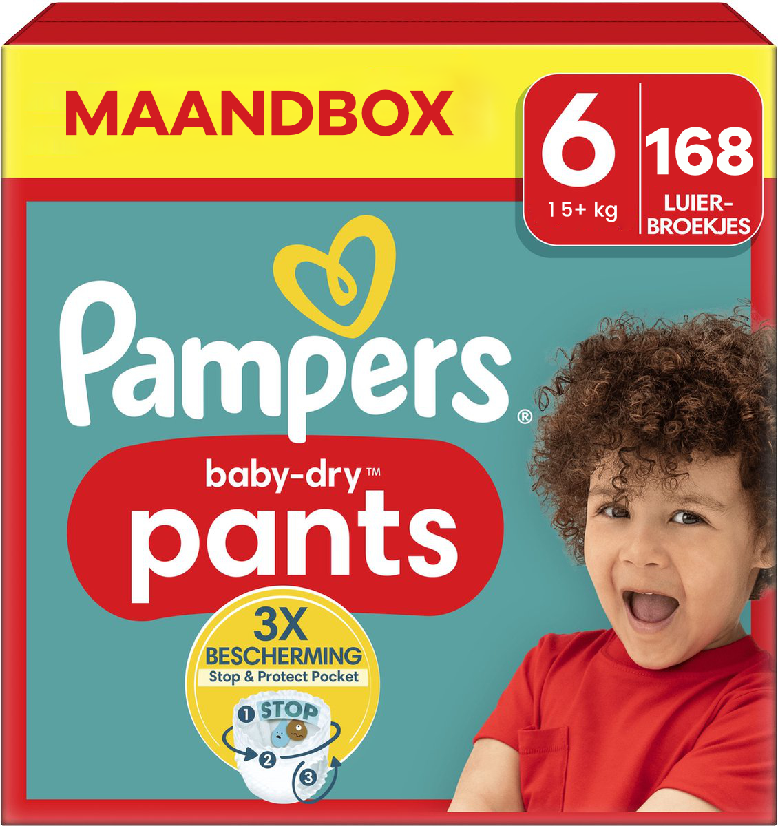 Pampers  Baby Dry Pants - Maat 6 - Maandbox - 168 stuks - 15+ KG