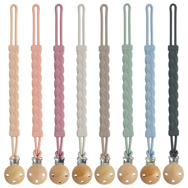 Dutsi - Speenkoord - Cement - Siliconen - Gevlochten - BPA-vrij & Duurzaam