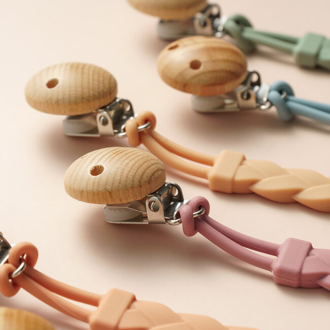 Dutsi - Speenkoord - Lichtblauw - Siliconen - Gevlochten - BPA-vrij & Duurzaam