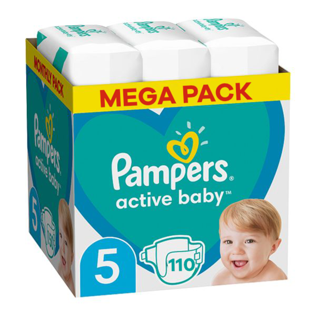 Pampers - Active Baby Dry - Maat 5 - Mega Pack - 110 stuks - 11/16 KG