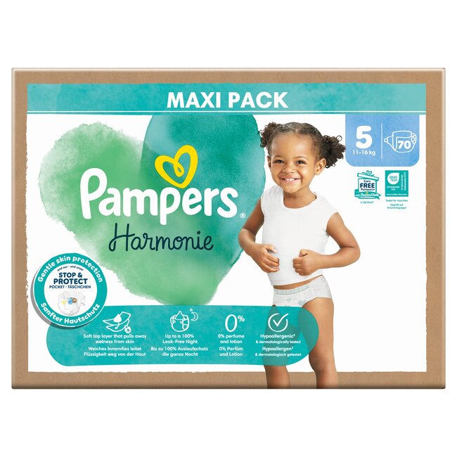 Pampers - Harmonie - Maat 5 - Mega Pack - 70 stuks - 11/16 KG