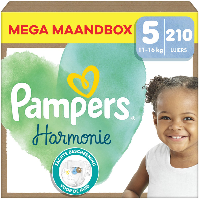 Pampers - Harmonie - Maat 5 - Mega Maandbox - 210 stuks - 11/16 KG