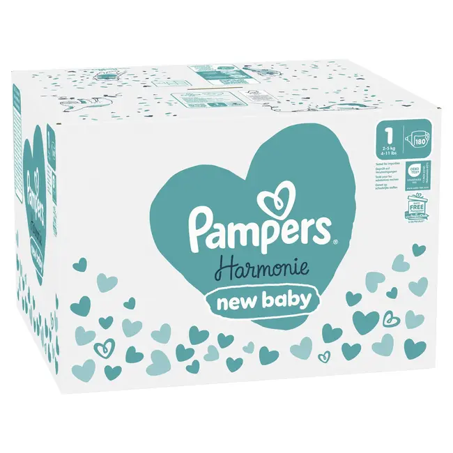 Pampers - Harmonie - Maat 1 - Maandbox - 180 stuks - 2/5 KG