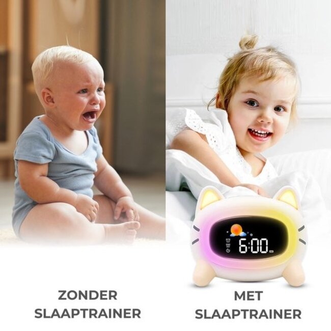 Slaaptrainer - Wake-up Light - Speaker radio - White Noise Machine - Bluetooth - Kinderwekker - Nachtlampje