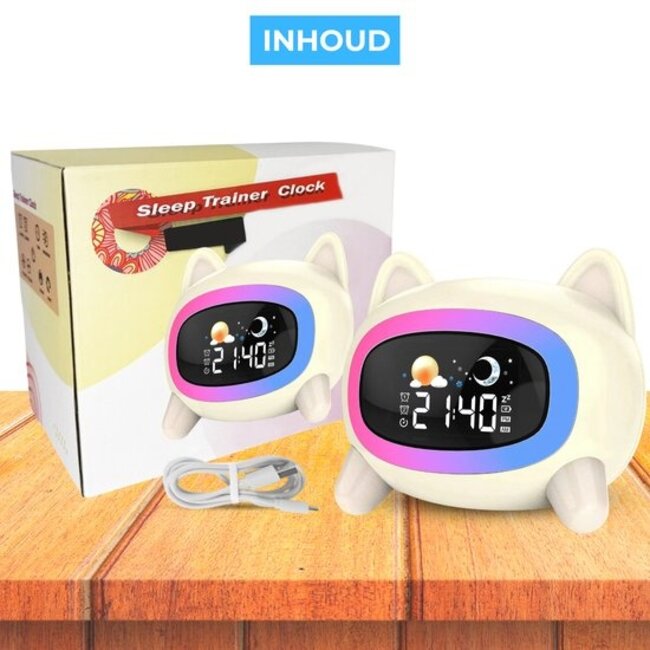 Slaaptrainer - Wake-up Light - Speaker radio - White Noise Machine - Bluetooth - Kinderwekker - Nachtlampje
