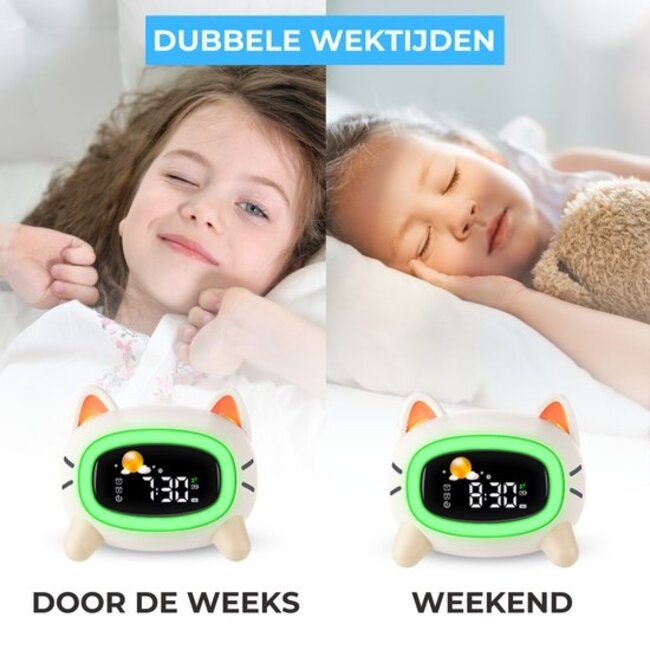 Slaaptrainer - Wake-up Light - Speaker radio - White Noise Machine - Bluetooth - Kinderwekker - Nachtlampje