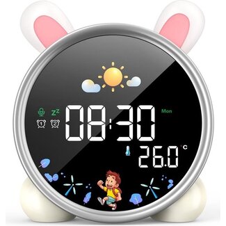 Merkloos Slaaptrainer - Slaaptrainer Kinderen - Slaapwekker - Kinderwekker - Nachtlampje - Digitale Wekker