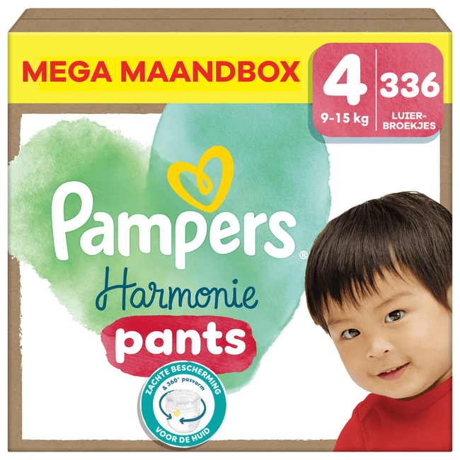 Pampers Pampers - Harmonie Pants - Maat 4 - Mega Maandbox - 336 stuks - 9/15 KG