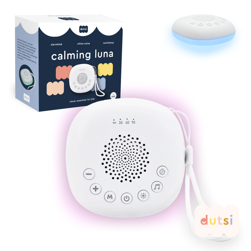 Dutsi - White Noise Machine Baby - Calming Luna - Witte Ruis Apparaat & Nachtlicht - Met handige ophangkoord