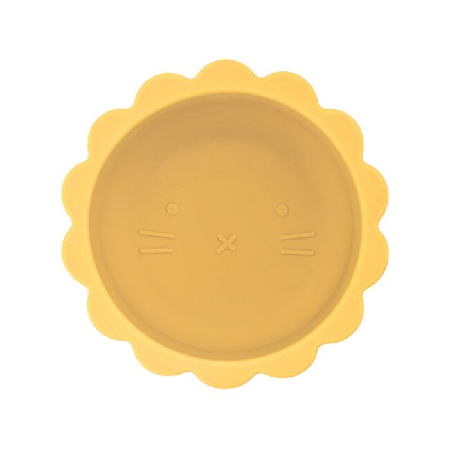 Dutsi - Welpje Serie - Siliconen Babykommetje - Leeuwen Ontwerp - 350ml  - Zandbeige