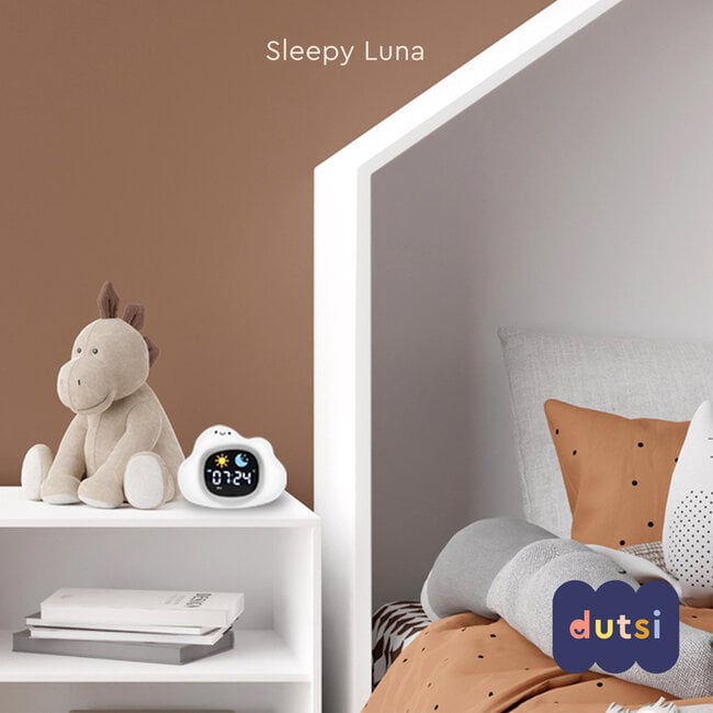 Dutsi - Sleepy Luna - 3-in-1 Slaaptrainer Wolkje - Slaapwekker - Nachtlampje - White Noise