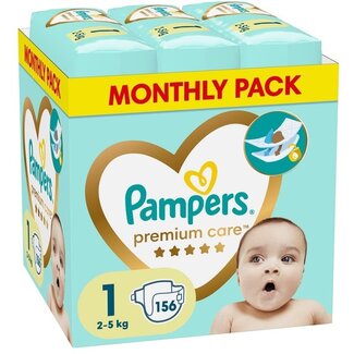 Pampers Pampers - Premium Care - Maat 1 - Maandbox - 156 luiers
