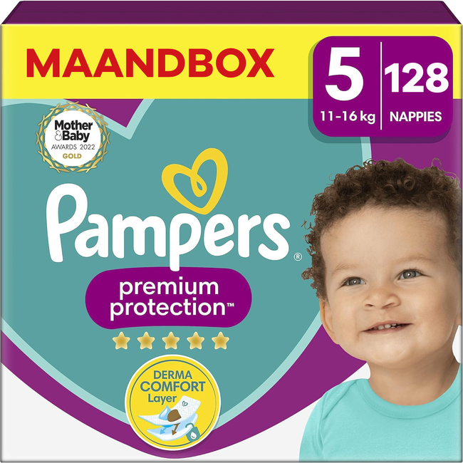 Pampers - Premium Protection - Maat 5 - Maandbox - 128 luiers - 11/16 KG