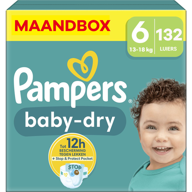 Pampers Pampers - Baby Dry - Maat 6 - Maandbox- 132 luiers - 13/18 KG