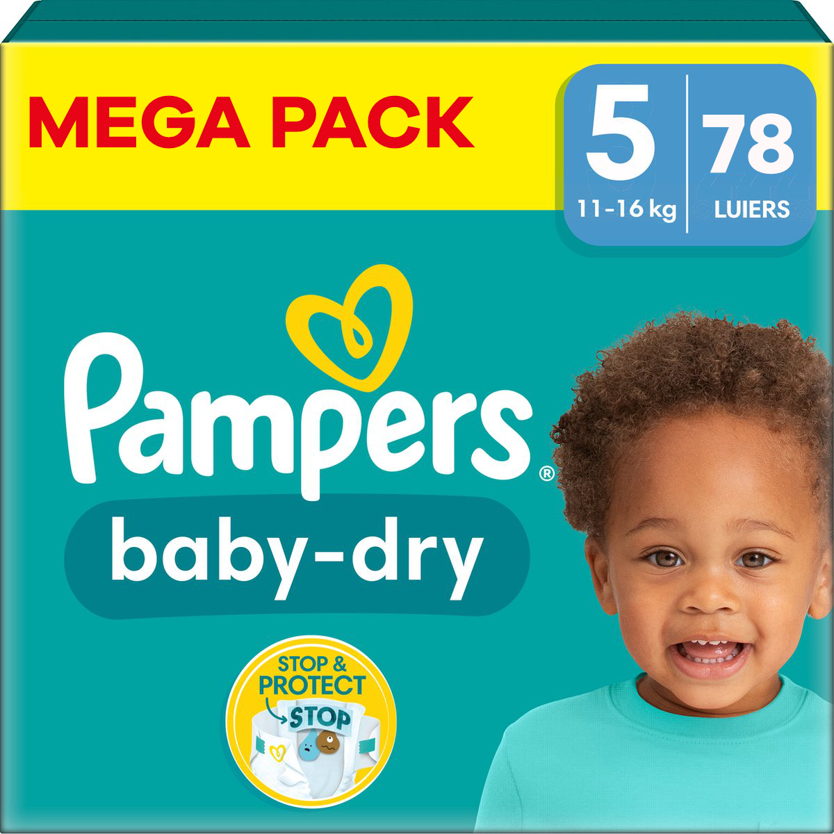 Pampers - Baby Dry - Maat 5 - Mega Pack - 78 stuks - 11/16 KG