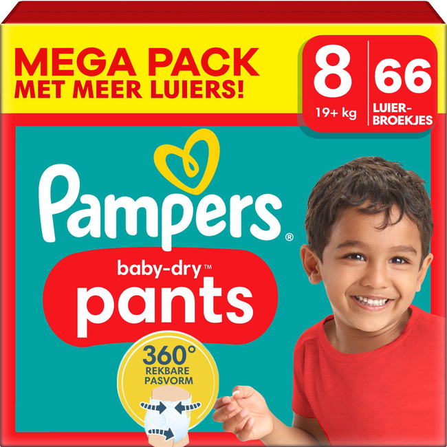 Pampers - Baby Dry Pants - Maat 8 - Mega Pack - 66 stuks - 19+ KG