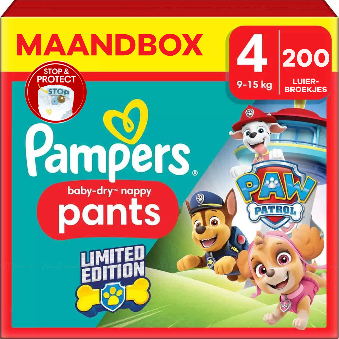 Pampers  Baby Dry Pants - Maat 4 - Maandbox - 200 stuks - 9/15KG