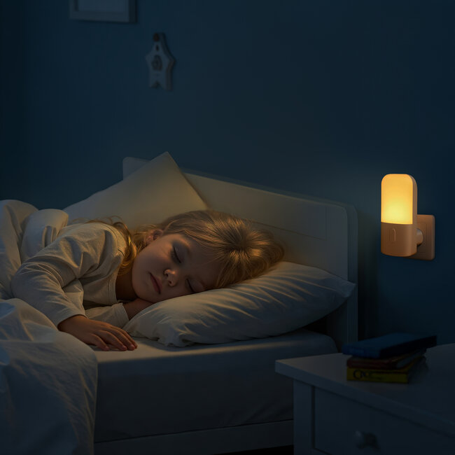 Dutsi - Premium Nachtlampje - Lichtsensor – Extra lange levensduur – Dimbaar in 3 standen - Stopcontact