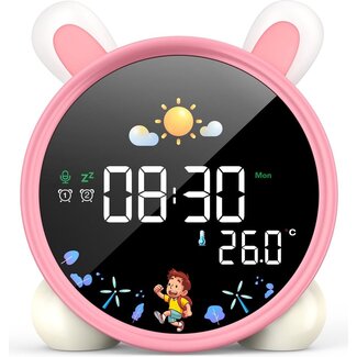 Merkloos Slaaptrainer - Slaaptrainer Kinderen - Slaapwekker - Kinderwekker - Nachtlampje - Digitale Wekker